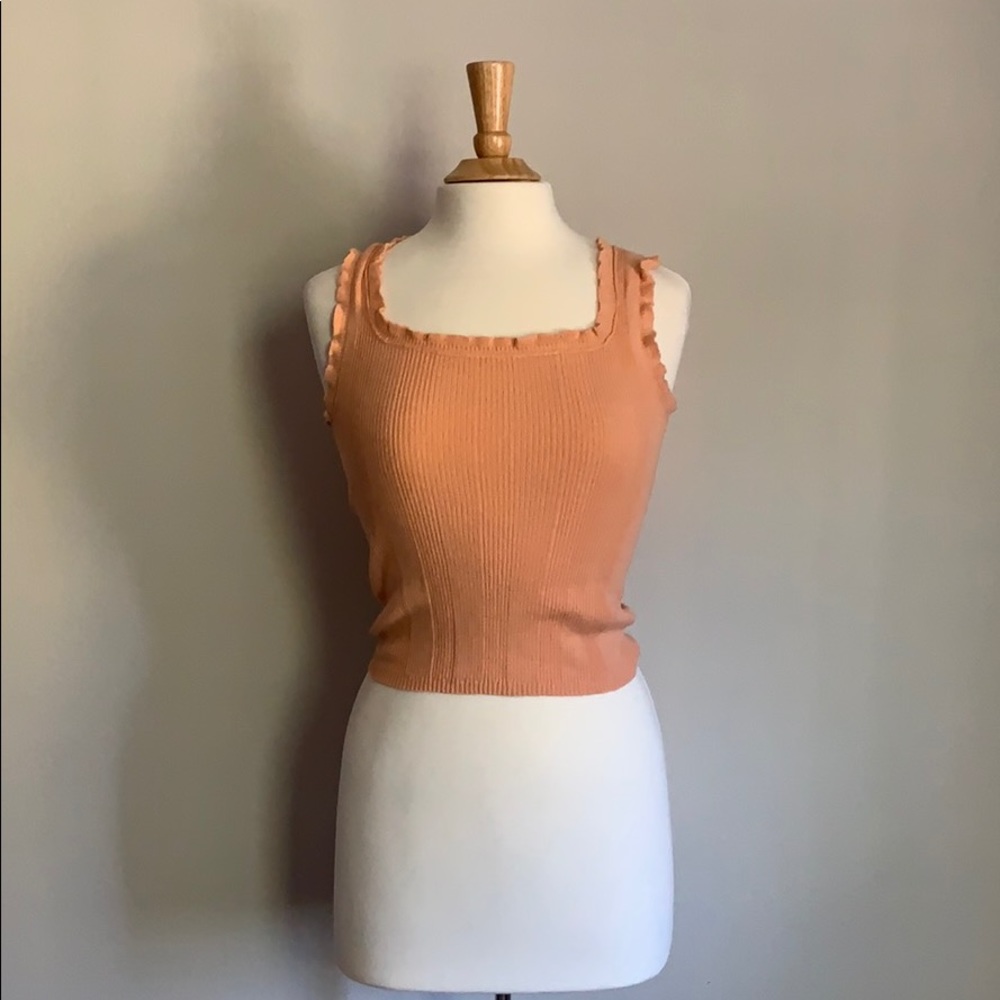 Peach Ribbed Tank 🍑 - Picture 3 of 5